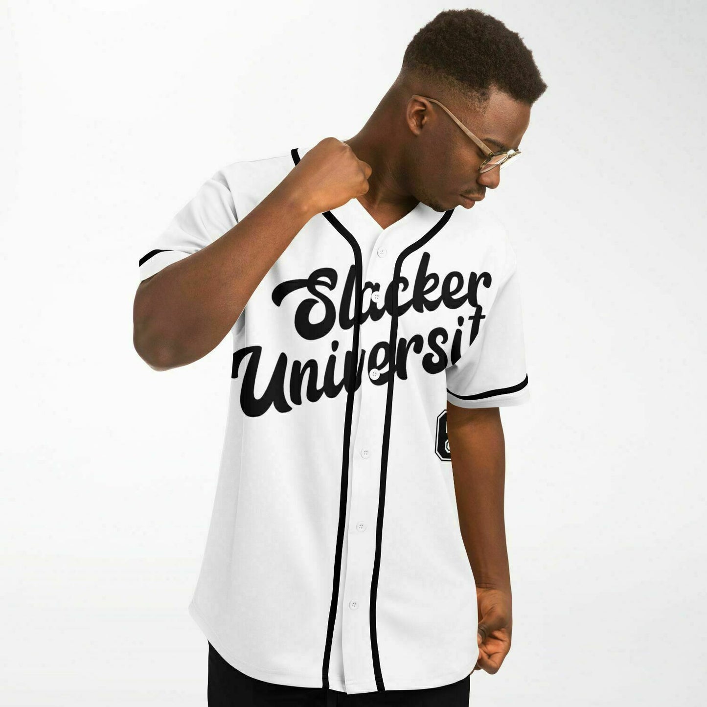 Slacker University Baseball Jersey White