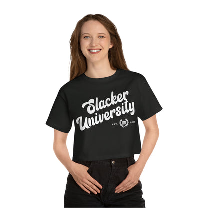 Slacker University Champion Crop Top